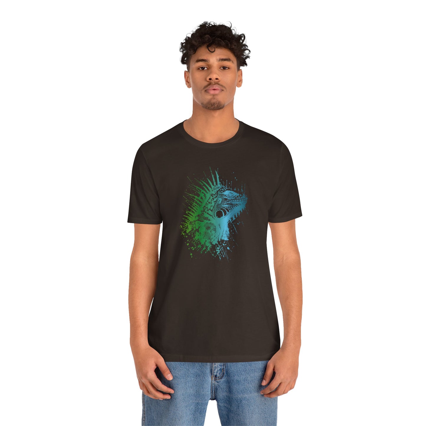 Iguana Splash T‑Shirt — Watercolor Reptile Graphic Tee