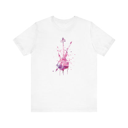 T-Shirt — Pink Watercolor Violin/Cello Graphic Tee