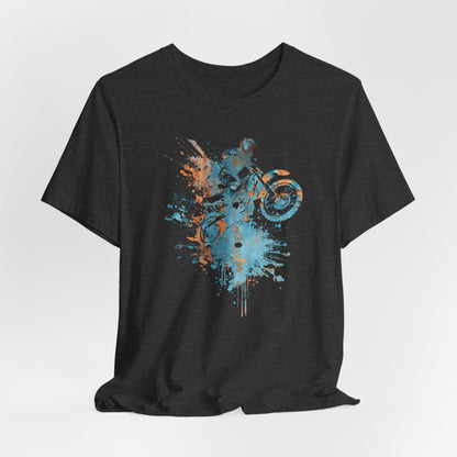 Motocross Splash Graphic Tee — Dirt Bike Rider Art T-Shirt
