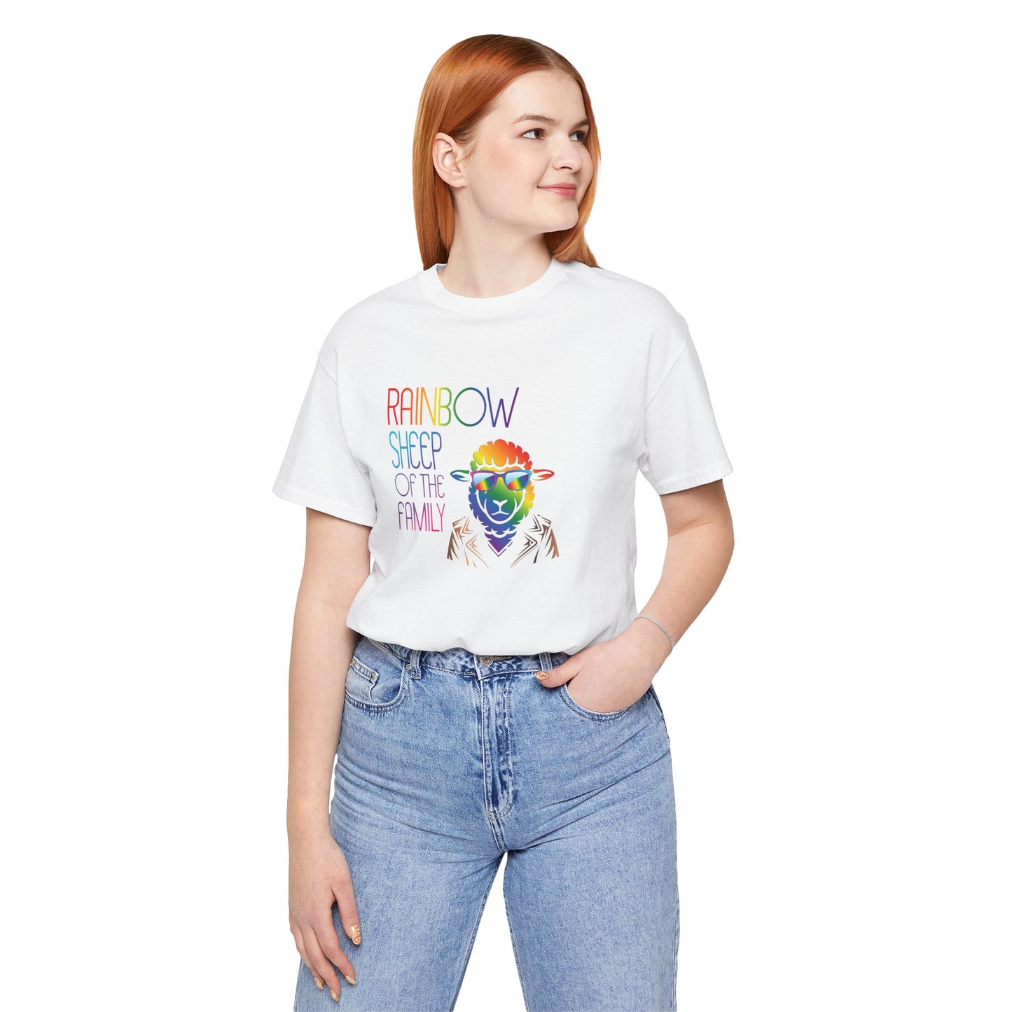Rainbow Sheep of the Family T-Shirt — Colorful Pride Graphic Tee