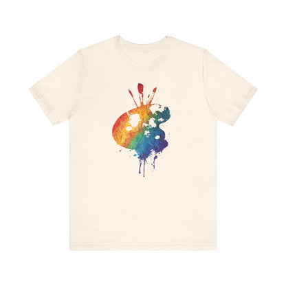 Watercolor Paint Palette T-Shirt — Rainbow Artist Tee