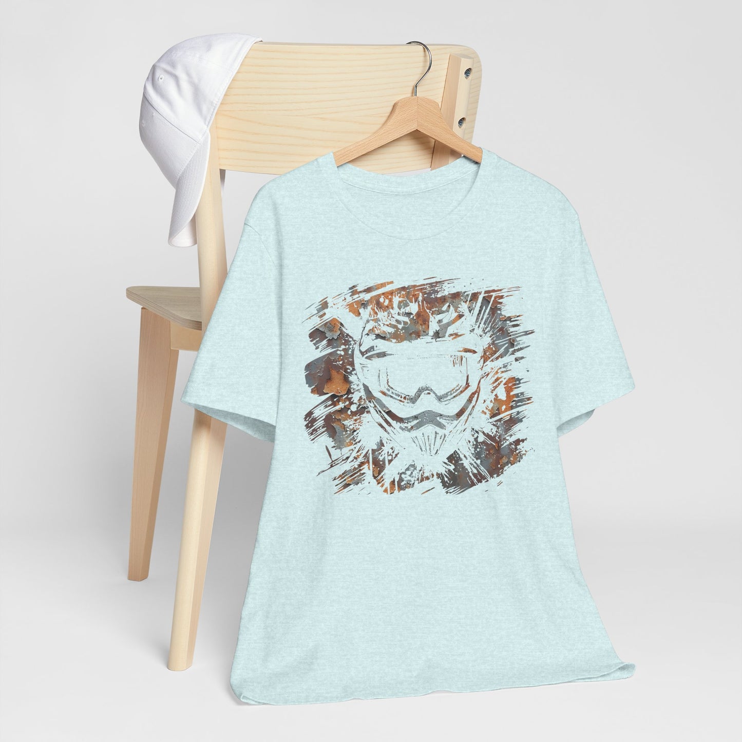 Motorcross Helmet T-Shirt — Distressed Brushstroke Animal Graphic Tee