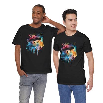 Retro Watercolor Cassette Tape T-Shirt — Vintage Music Tee