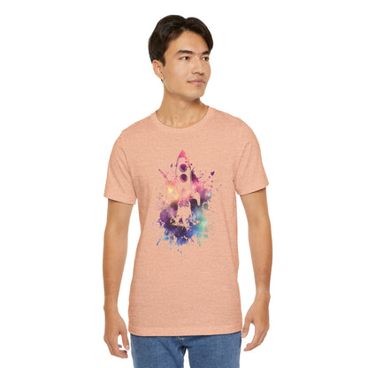 Rocket Ship T-Shirt — Colorful Space Launch Graphic Tee