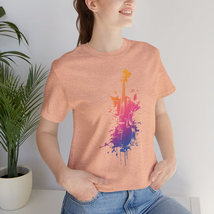 Colorful Violin Splash T-Shirt — Watercolor Musician Tee for Violinists & Music Lovers