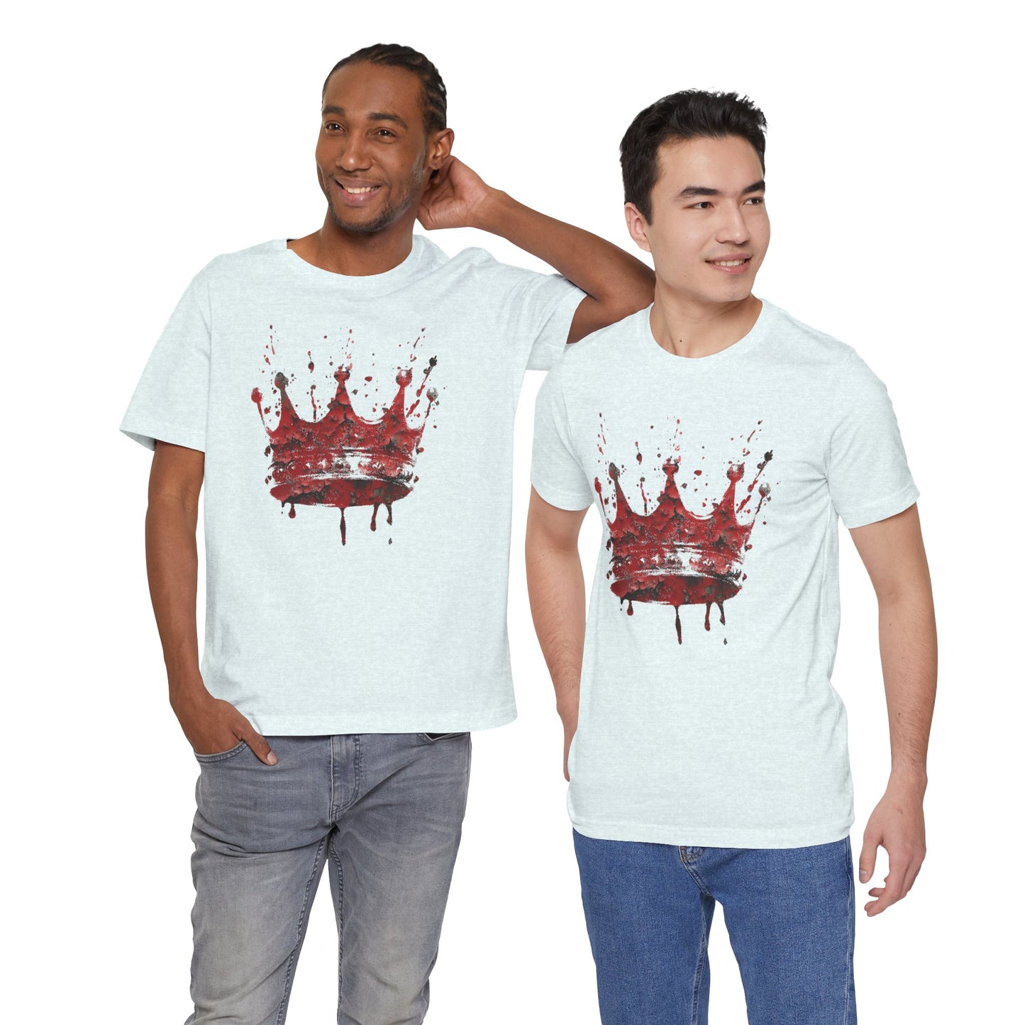 Weathered Kingdom T-Shirt — Watercolor Drip King Crown Graphic Tee