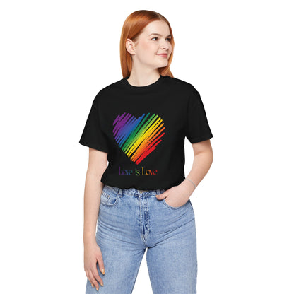 Rainbow Heart Tee — "Love is Love" Pride T-Shirt