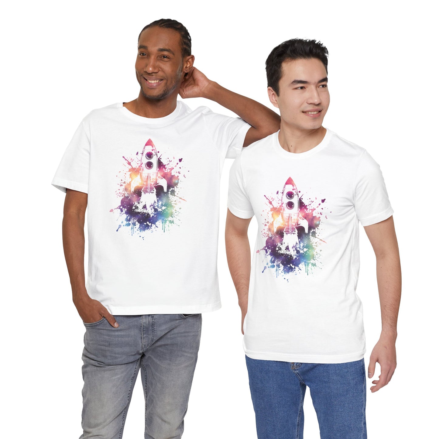 Rocket Ship T-Shirt — Colorful Space Launch Graphic Tee
