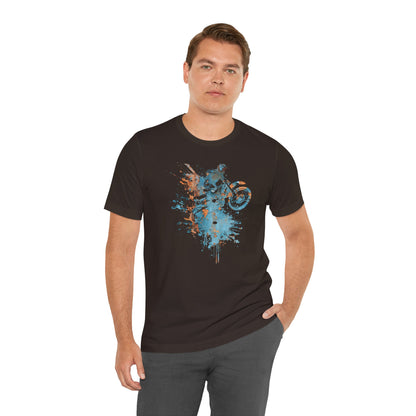 Motocross Splash Graphic Tee — Dirt Bike Rider Art T-Shirt
