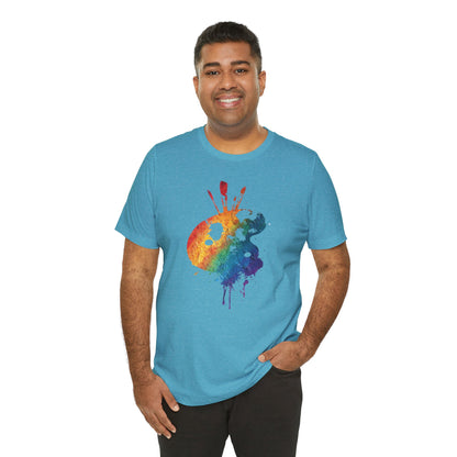 Watercolor Paint Palette T-Shirt — Rainbow Artist Tee