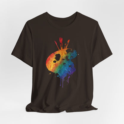 Watercolor Paint Palette T-Shirt — Rainbow Artist Tee