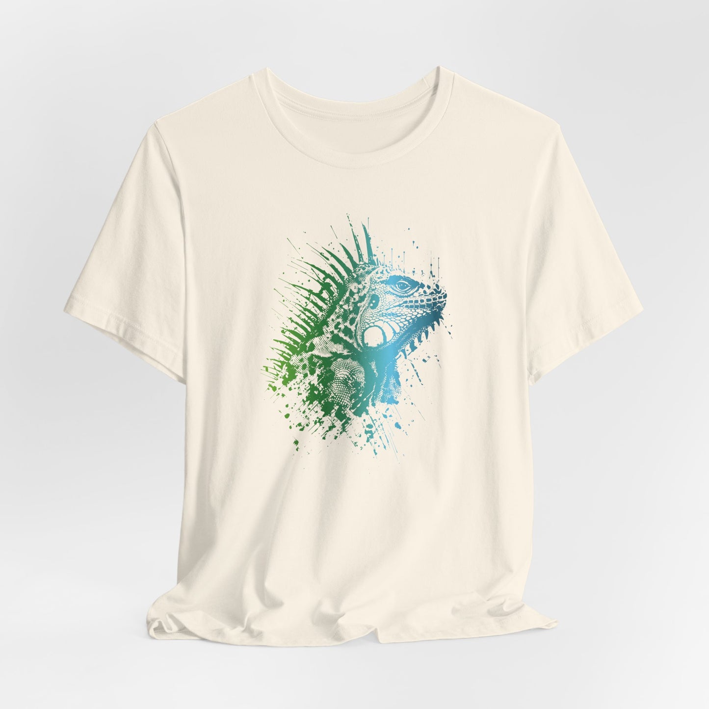 Iguana Splash T‑Shirt — Watercolor Reptile Graphic Tee