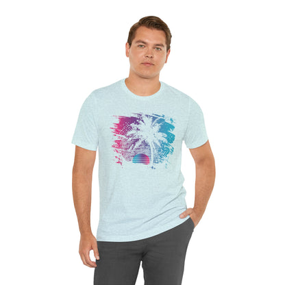 Retro Palm Sunset Tee — Vintage Beach Palm Tree T-Shirt