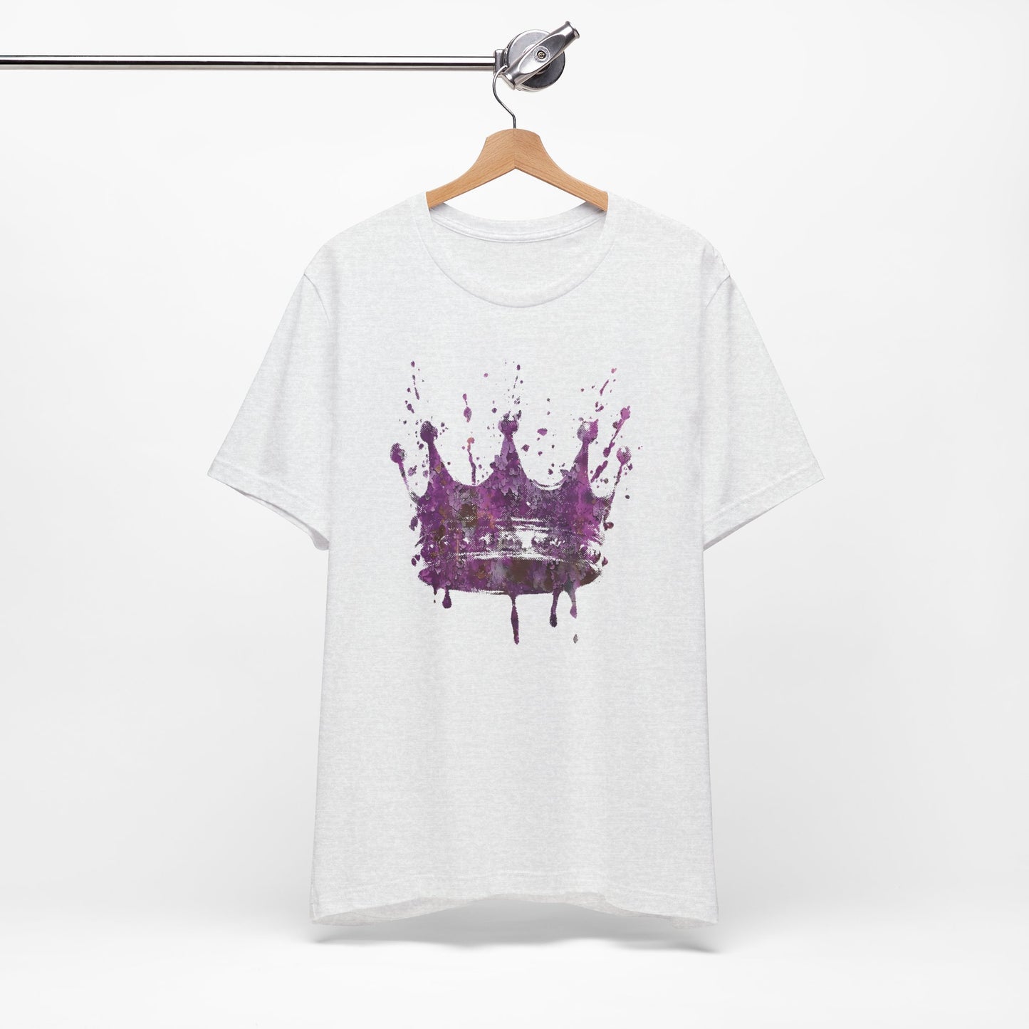 Weathered Kingdom T-Shirt — Watercolor Drip King Crown Graphic Tee