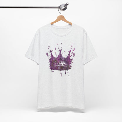 Weathered Kingdom T-Shirt — Watercolor Drip King Crown Graphic Tee