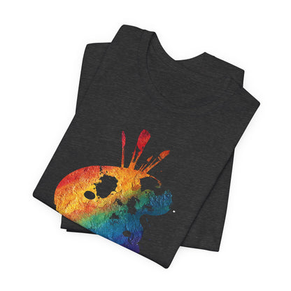 Watercolor Paint Palette T-Shirt — Rainbow Artist Tee