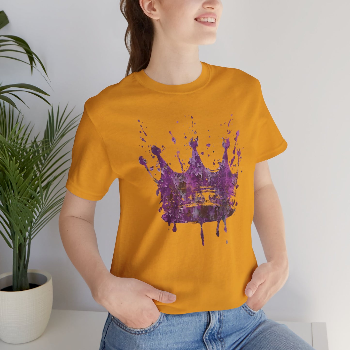 Weathered Kingdom T-Shirt — Watercolor Drip King Crown Graphic Tee