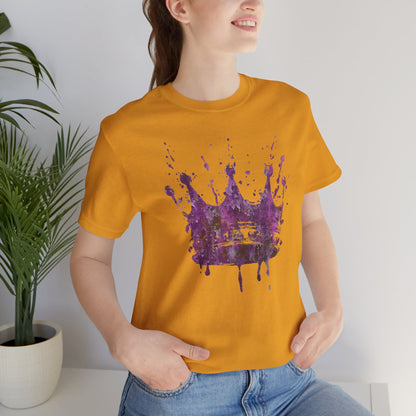 Weathered Kingdom T-Shirt — Watercolor Drip King Crown Graphic Tee