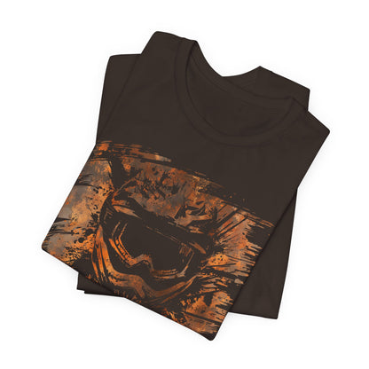 Motorcross Helmet T-Shirt — Distressed Brushstroke Animal Graphic Tee