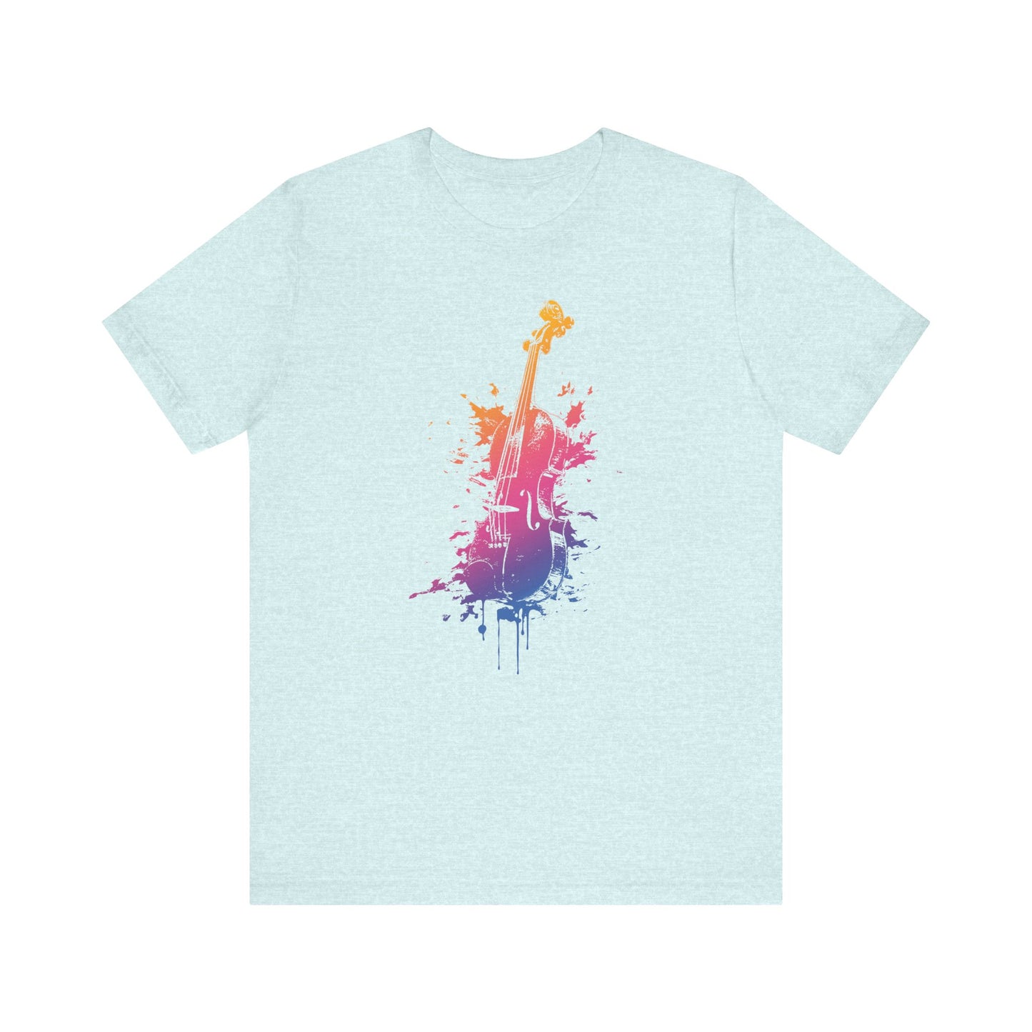 Colorful Violin Splash T-Shirt — Watercolor Musician Tee for Violinists & Music Lovers