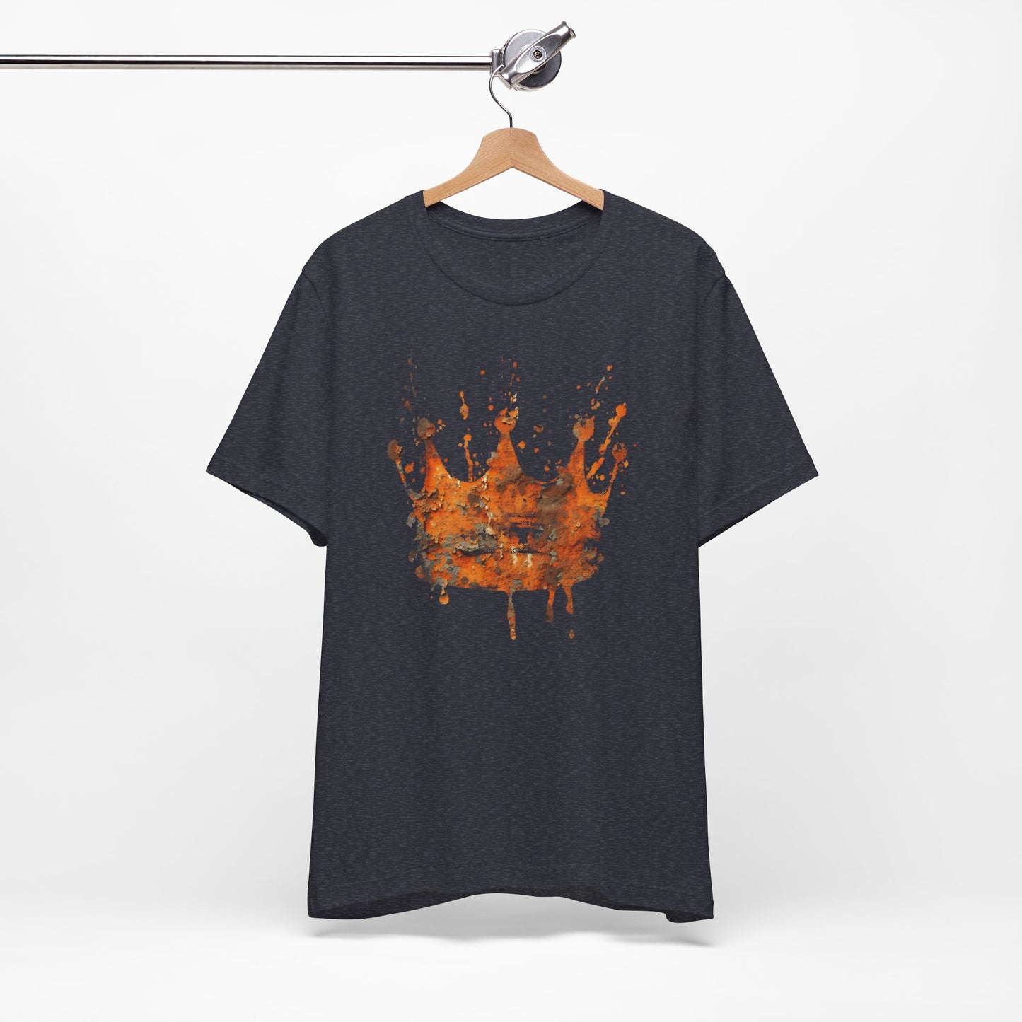 Weathered Kingdom T-Shirt — Watercolor Drip King Crown Graphic Tee