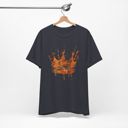 Weathered Kingdom T-Shirt — Watercolor Drip King Crown Graphic Tee