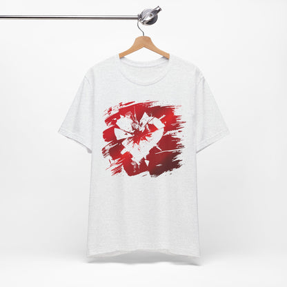 Broken Heart Brushstroke Tee — Distressed Red Heart Graphic Shirt