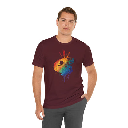 Watercolor Paint Palette T-Shirt — Rainbow Artist Tee