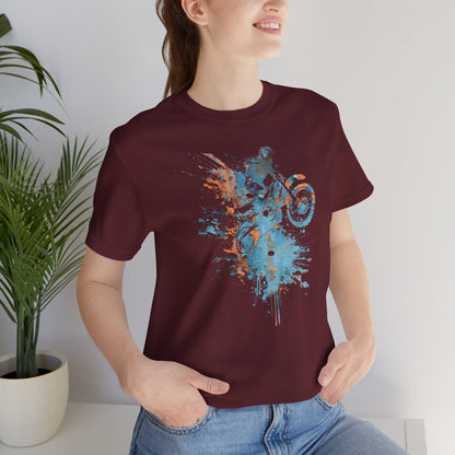 Motocross Splash Graphic Tee — Dirt Bike Rider Art T-Shirt