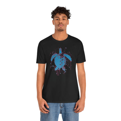 Blue Neon Sea Turtle T-Shirt — Ocean Beach Beachwear Tee