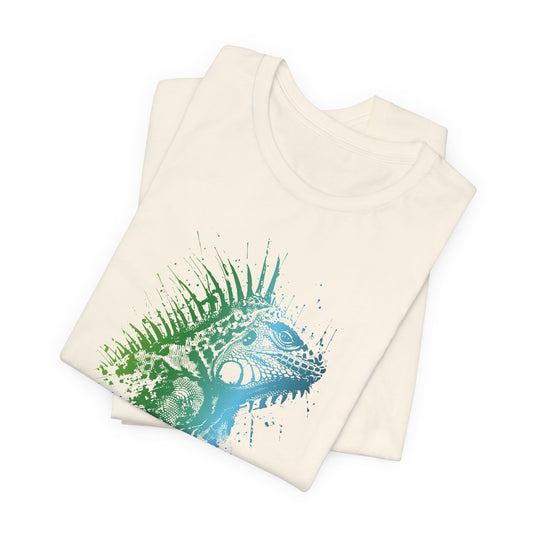 Iguana Splash T‑Shirt — Watercolor Reptile Graphic Tee