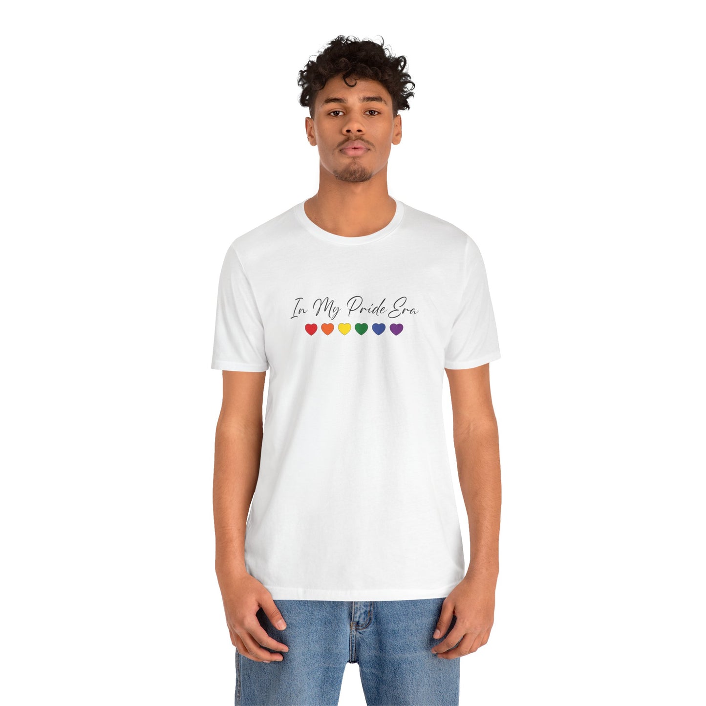 Pride Heart Tee — "In My Pride Era" Rainbow Hearts T-Shirt