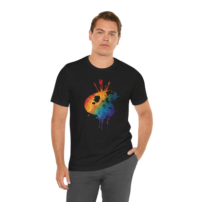 Watercolor Paint Palette T-Shirt — Rainbow Artist Tee
