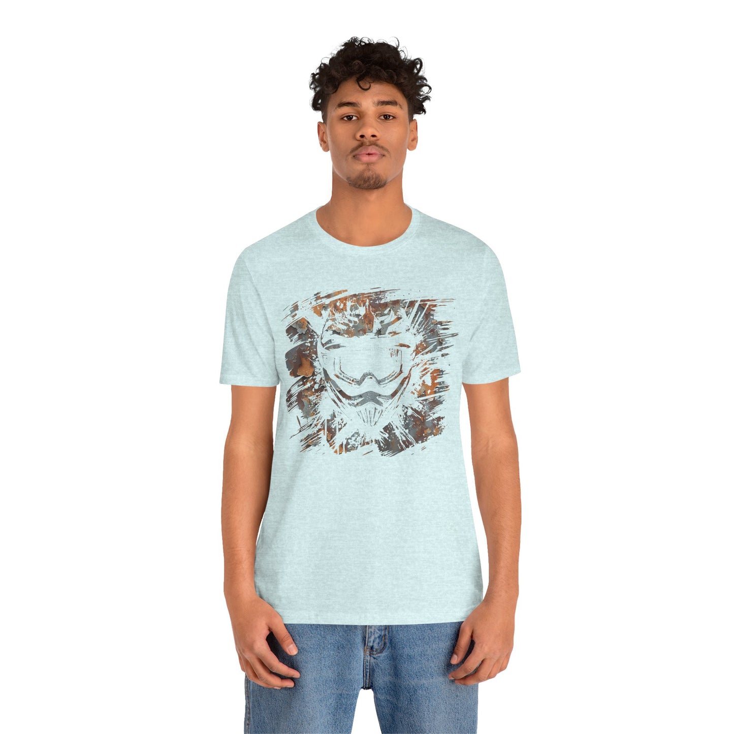 Motorcross Helmet T-Shirt — Distressed Brushstroke Animal Graphic Tee