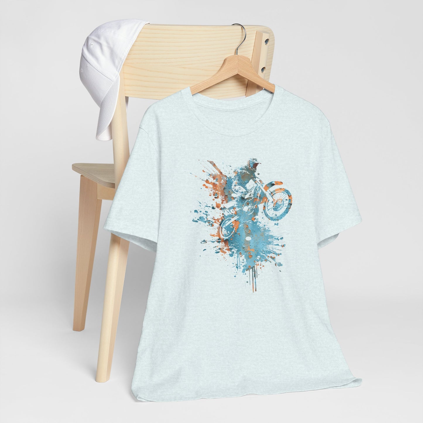 Motocross Splash Graphic Tee — Dirt Bike Rider Art T-Shirt