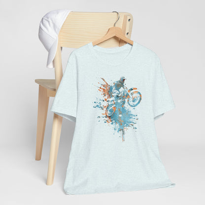 Motocross Splash Graphic Tee — Dirt Bike Rider Art T-Shirt