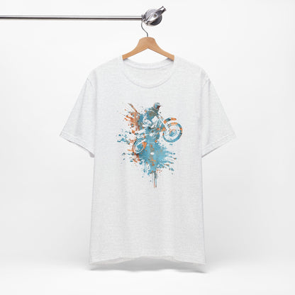 Motocross Splash Graphic Tee — Dirt Bike Rider Art T-Shirt
