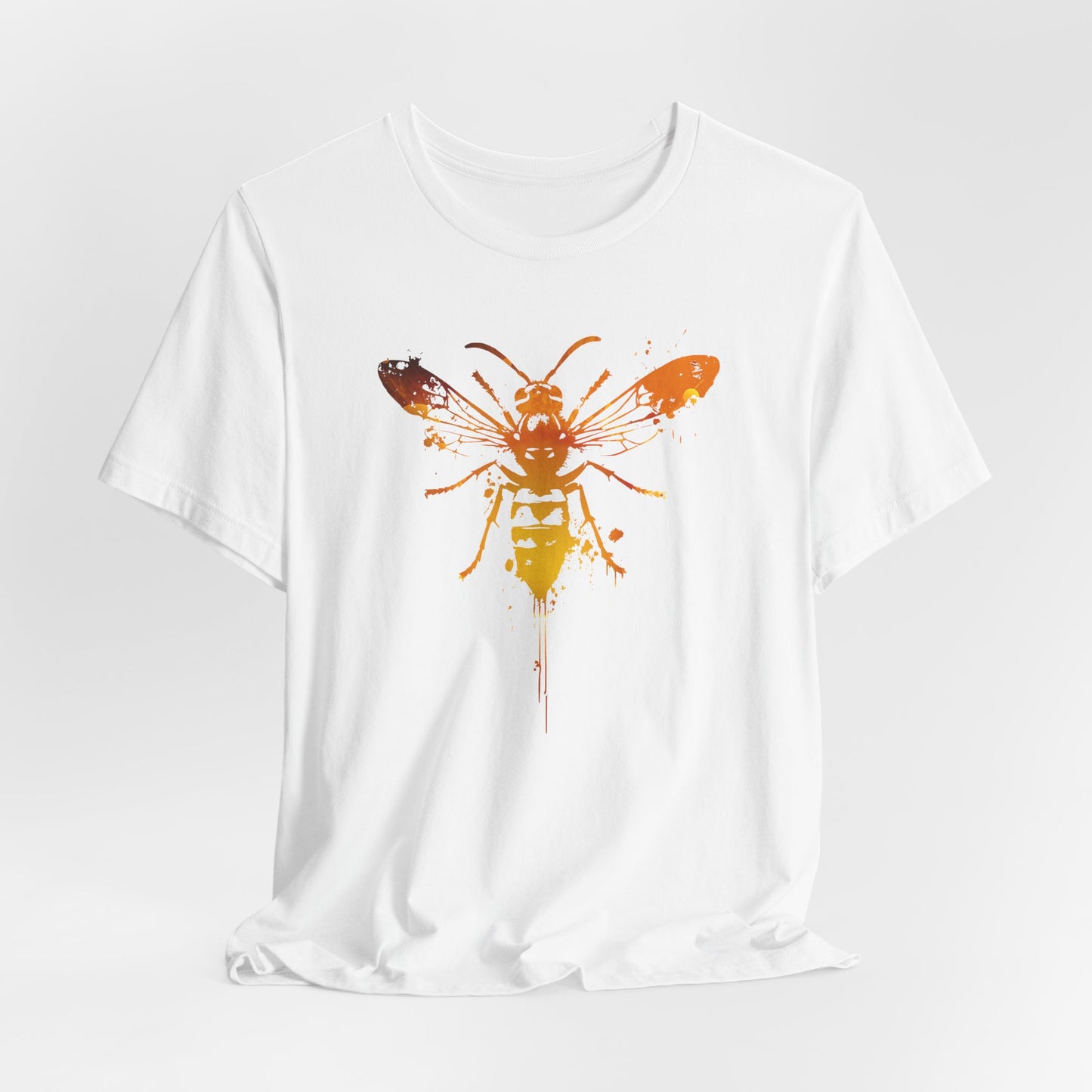 Sting Like a Bee Graphic Tee — Orange Watercolor Bee Shirt