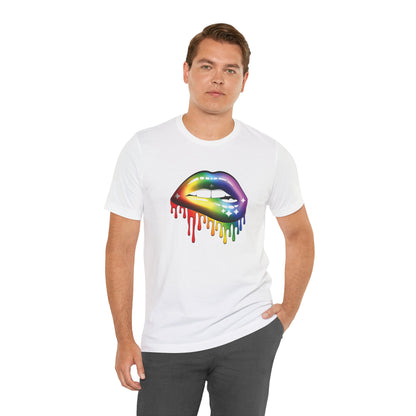 Rainbow Drip Lips T-Shirt — Pride Graphic Tee