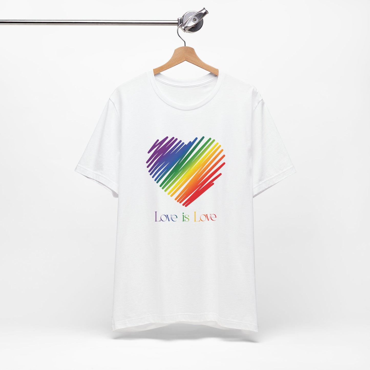 Rainbow Heart Tee — "Love is Love" Pride T-Shirt