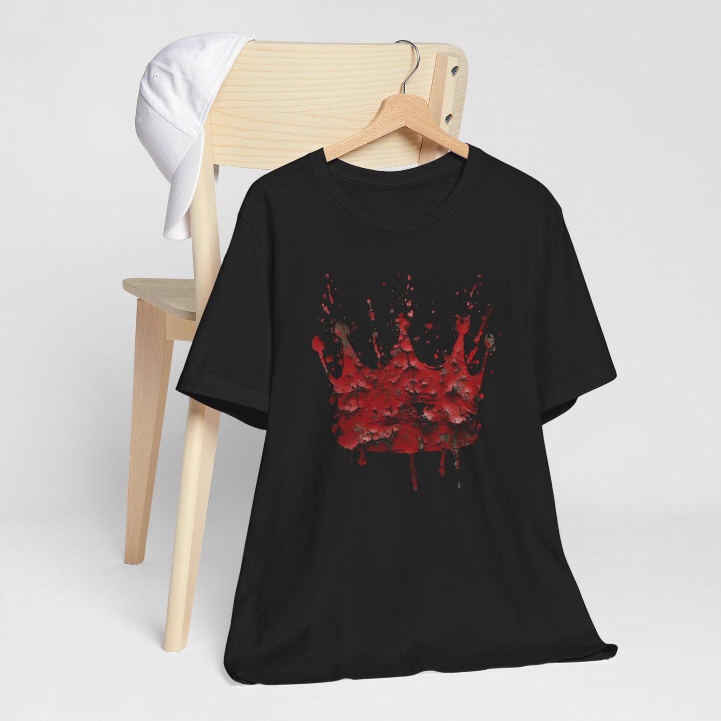 Weathered Kingdom T-Shirt — Watercolor Drip King Crown Graphic Tee