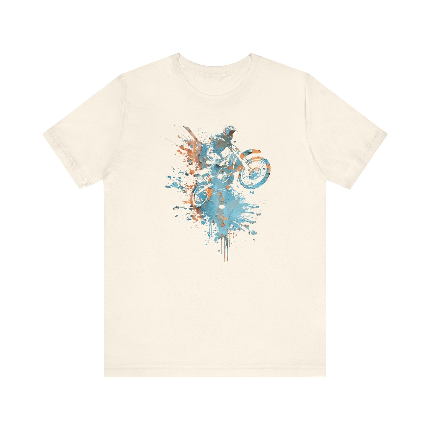 Motocross Splash Graphic Tee — Dirt Bike Rider Art T-Shirt
