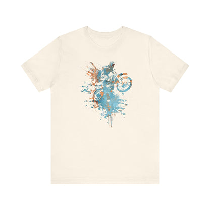 Motocross Splash Graphic Tee — Dirt Bike Rider Art T-Shirt