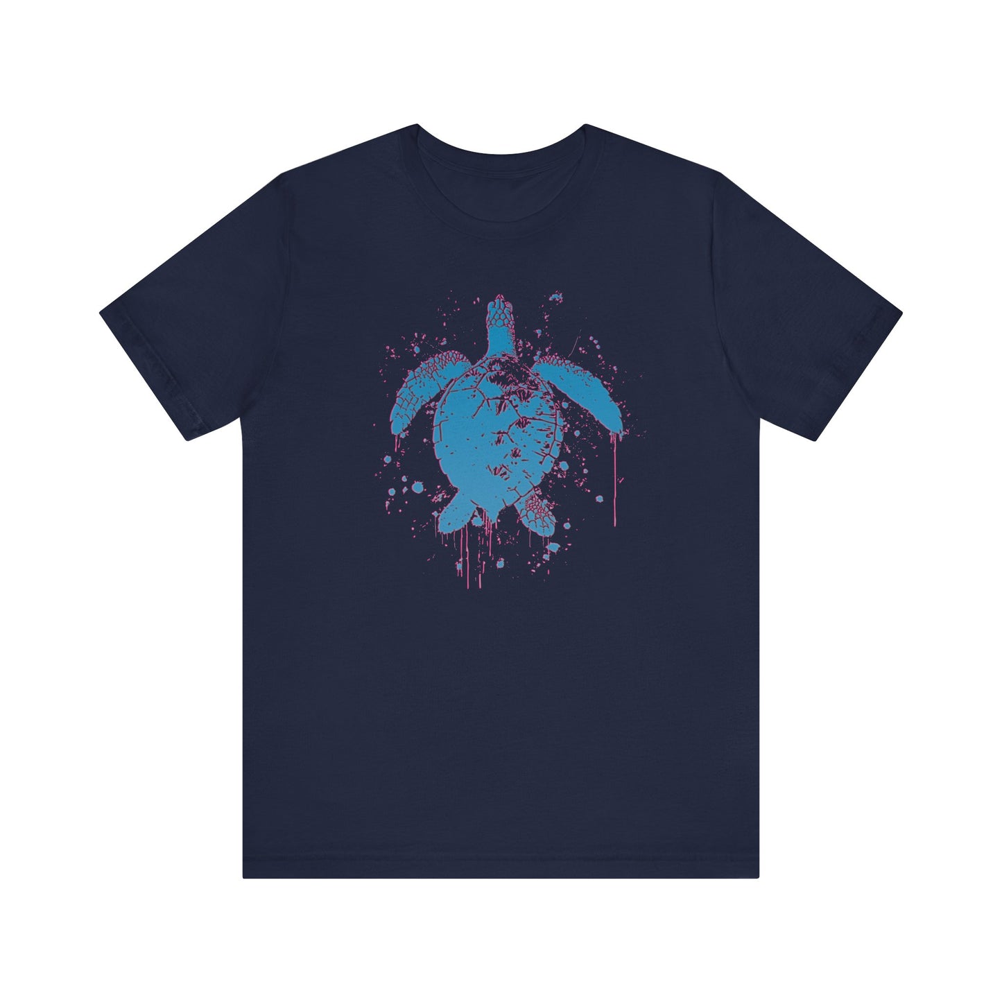 Blue Neon Sea Turtle T-Shirt — Ocean Beach Beachwear Tee
