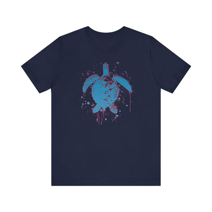 Blue Neon Sea Turtle T-Shirt — Ocean Beach Beachwear Tee