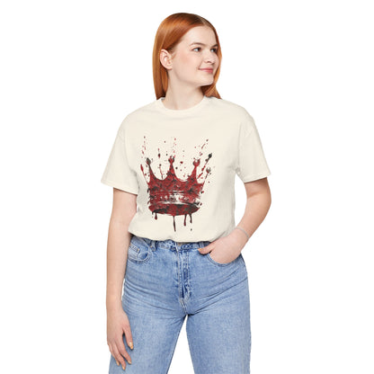 Weathered Kingdom T-Shirt — Watercolor Drip King Crown Graphic Tee