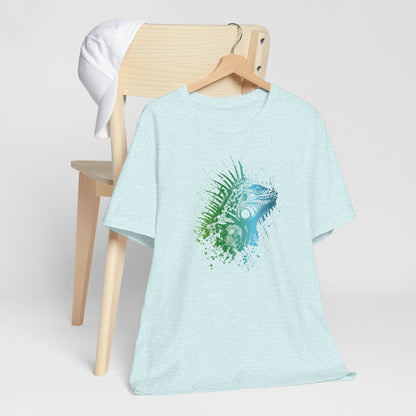 Iguana Splash T‑Shirt — Watercolor Reptile Graphic Tee