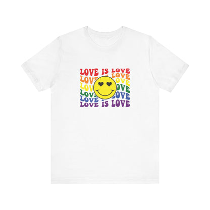 Love Is Love Rainbow Smiley T-Shirt