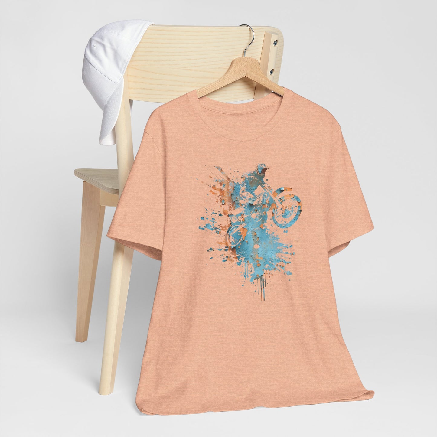 Motocross Splash Graphic Tee — Dirt Bike Rider Art T-Shirt