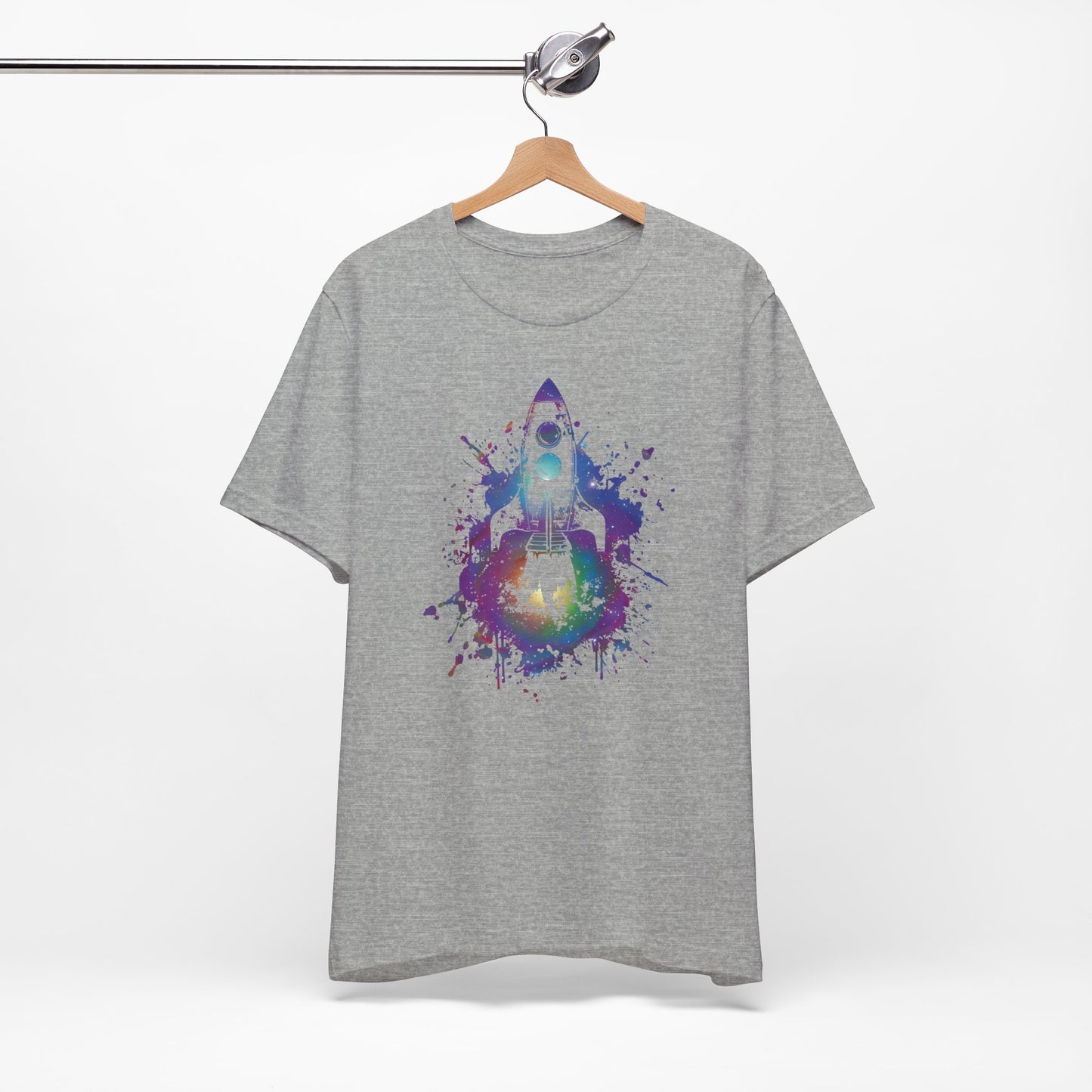 Rocket Ship T-Shirt — Colorful Space Launch Graphic Tee